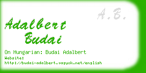 adalbert budai business card